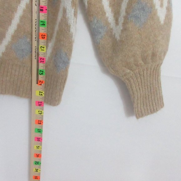 a.new. day women's XS sweater thick Tan Crew Neck Oversized winter Sweater NEW - Picture 4 of 7